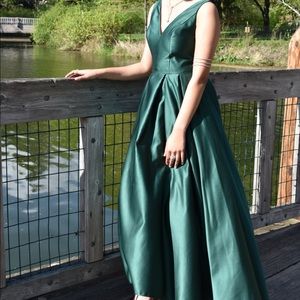 Prom Dress -satin fit and flare gown